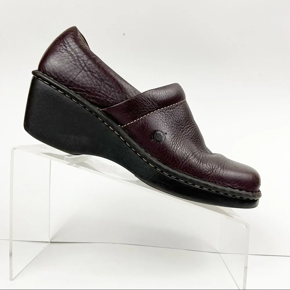 Born Brown Leather Comfort Clog Size‎ 8 - Picture 7 of 8